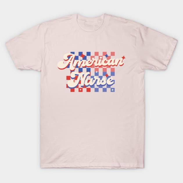 American Nurse 4th Of July T-Shirt by EvetStyles